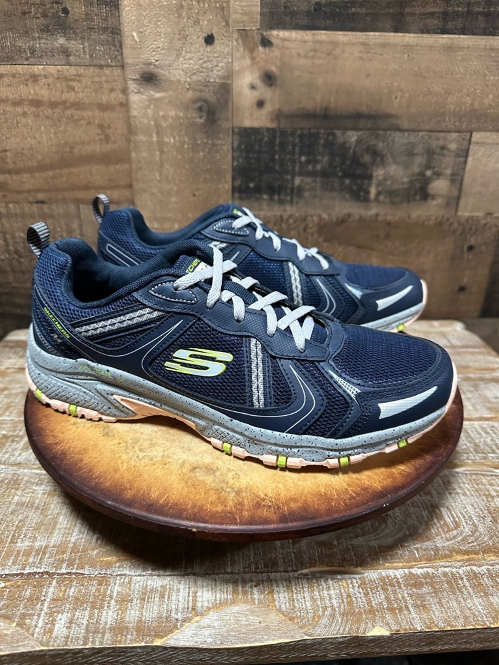Skechers Trail Women’s Size 10 Navy Gray Lime Athletic Hiking Shoes 149820 NWOB